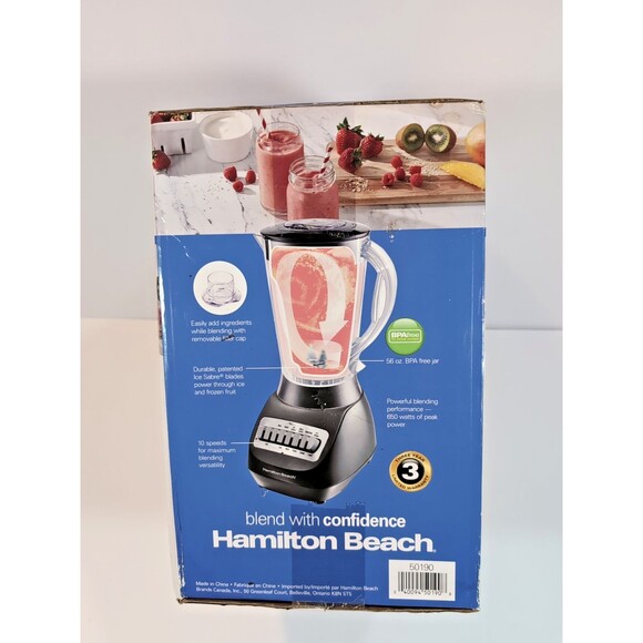 Hamilton Beach 10-Speed Smoothie Blender with 56 oz. BPA-Free Jar Model #50190 - Picture 2 of 6